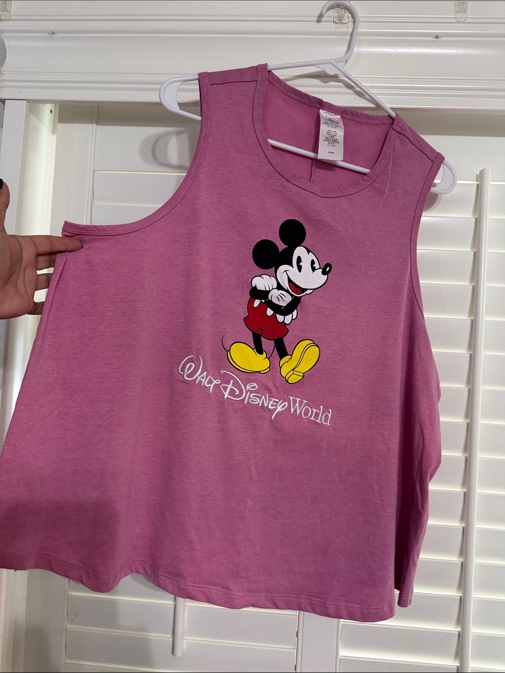 Disney Mauve Mickey Mouse Tank with Yellow Accents